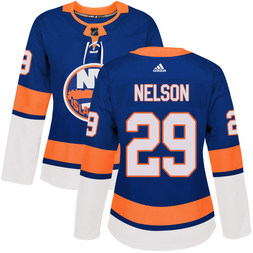 Adidas New York Islanders 29 Brock Nelson Royal Blue Home Authentic Women Stitched NHL Jersey